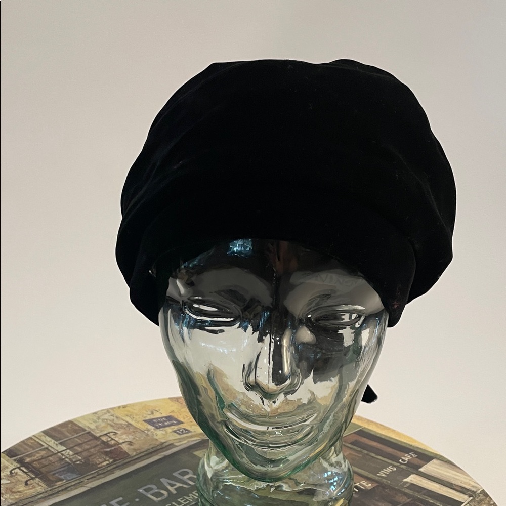 Black Velvet Turban Hat - Women Accessories